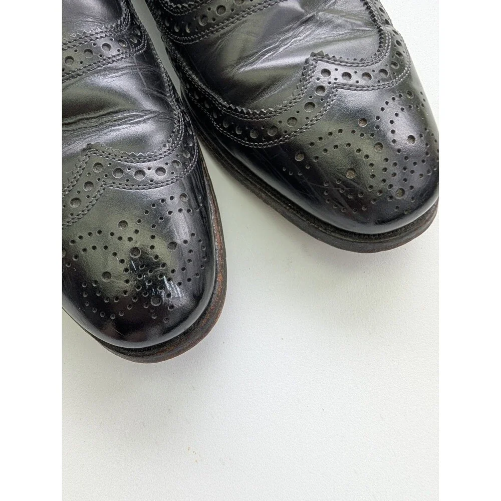 Allen Edmonds McAllister Wingtip Oxford Black Leather USA 10.5 C Dress Shoes